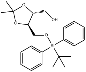 1,3-Dioxolane-4-methanol, 5-[[[(1,1-dimethylethyl)diphenylsilyl]oxy]methyl]-2,2-dimethyl-, trans- (9CI) Structure