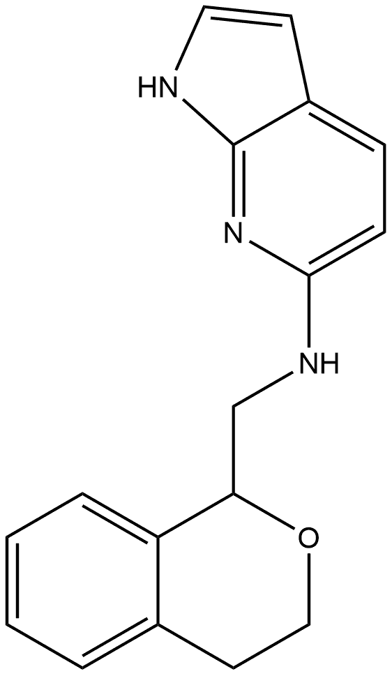 N-(Isochroman-1-ylmethyl)-1H-pyrrolo[2,3-b]pyridin-6-amine Structure