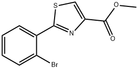 Methyl 2-(2-bromophenyl)thiazole-4-carboxylate 구조식 이미지