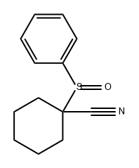 Cyclohexanecarbonitrile, 1-(phenylsulfinyl)- 구조식 이미지