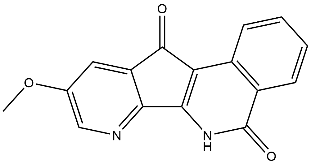 9-Methoxy-5H-pyrido[3′,2′:4,5]cyclopent[1,2-c]isoquinoline-5,11(6H)-dione Structure