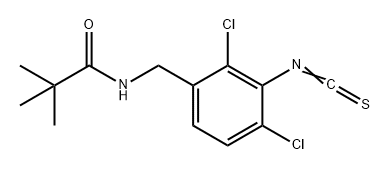 Propanamide, N-[(2,4-dichloro-3-isothiocyanatophenyl)methyl]-2,2-dimethyl- Structure