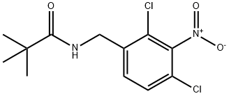 Propanamide, N-[(2,4-dichloro-3-nitrophenyl)methyl]-2,2-dimethyl- Structure