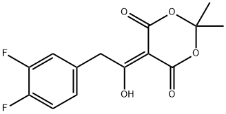 1,3-Dioxane-4,6-dione, 5-[2-(3,4-difluorophenyl)-1-hydroxyethylidene]-2,2-dimethyl- Structure