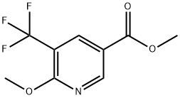 3-Pyridinecarboxylic acid, 6-methoxy-5-(trifluoromethyl)-, methyl ester Structure