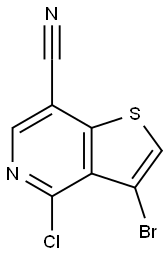 Thieno[3,2-c]pyridine-7-carbonitrile, 3-bromo-4-chloro- Structure