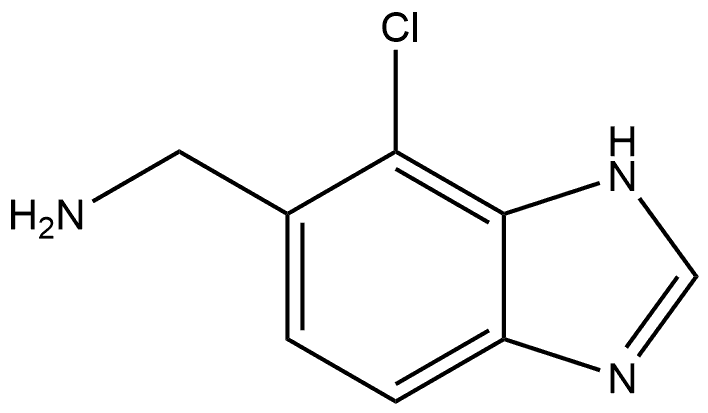 (4-chloro-1H-benzimidazol-5-yl)methanamine Structure