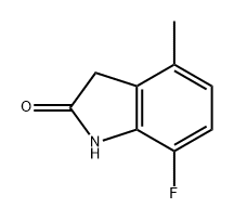 2H-Indol-2-one, 7-fluoro-1,3-dihydro-4-methyl- 구조식 이미지