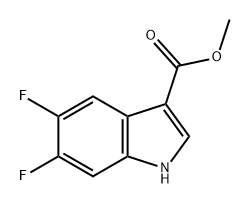 1H-Indole-3-carboxylic acid, 5,6-difluoro-, methyl ester Structure