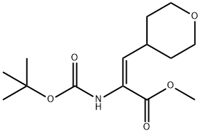 Methyl (2E)-2-[[(1,1-dimethylethoxy)carbonyl]amino]-3-(tetrahydro-2H-pyran-4-yl)-2-propenoate Structure