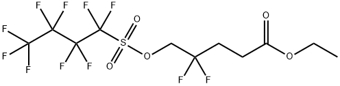 Pentanoic acid, 4,4-difluoro-5-[[(1,1,2,2,3,3,4,4,4-nonafluorobutyl)sulfonyl]oxy]-, ethyl ester Structure