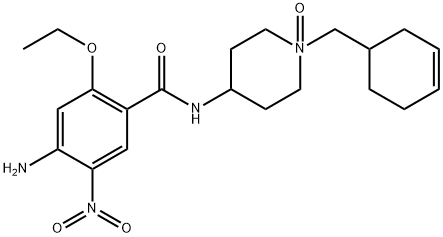 4-(4-amino-2-ethoxy-5-nitrobenzamido)-1-(cyclohex-3-en-1-ylmethyl)piperidine 1-oxide 구조식 이미지