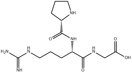 2-((S)-5-Guanidino-2-((S)-pyrrolidine-2-carboxamido)pentanamido)acetic acid Structure