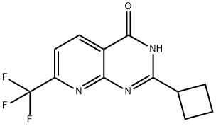 Pyrido[2,3-d]pyrimidin-4(3H)-one, 2-cyclobutyl-7-(trifluoromethyl)- Structure