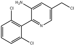 3-Amino-5-(chloromethyl)-2-(2,6-dichlorophenyl)pyridine Structure