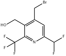 4-(Bromomethyl)-6-(difluoromethyl)-2-(trifluoromethyl)pyridine-3-methanol Structure