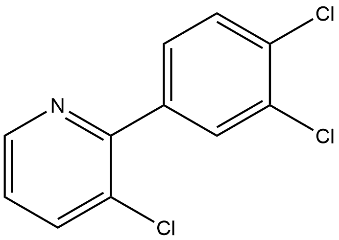 3-Chloro-2-(3,4-dichlorophenyl)pyridine Structure