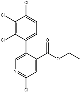 Ethyl 2-chloro-5-(2,3,4-trichlorophenyl)isonicotinate Structure