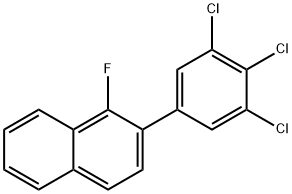 1-Fluoro-2-(3,4,5-trichlorophenyl)naphthalene Structure