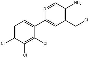 5-Amino-4-(chloromethyl)-2-(2,3,4-trichlorophenyl)pyridine Structure