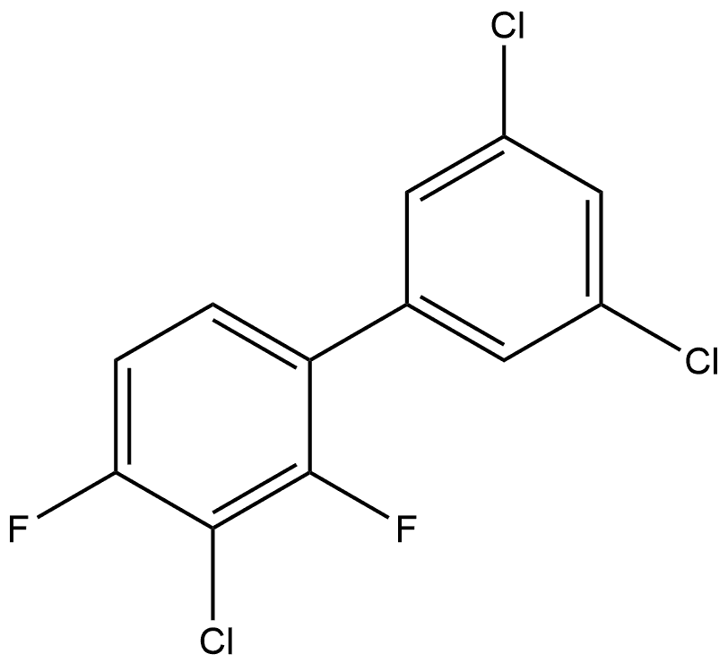 3,3',5'-Trichloro-2,4-difluoro-1,1'-biphenyl Structure