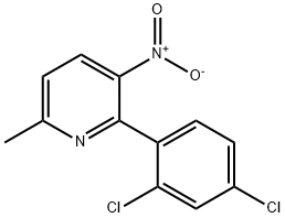 2-(2,4-Dichlorophenyl)-6-methyl-3-nitropyridine Structure