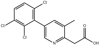 3-Methyl-5-(2,3,6-trichlorophenyl)pyridine-2-acetic acid Structure