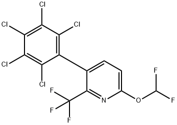 6-(Difluoromethoxy)-3-(perchlorophenyl)-2-(trifluoromethyl)pyridine Structure