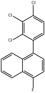 1-Fluoro-4-(2,3,4-trichlorophenyl)naphthalene Structure