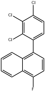 1-Fluoro-4-(2,3,4-trichlorophenyl)naphthalene 구조식 이미지