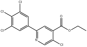 Ethyl 5-chloro-2-(3,4,5-trichlorophenyl)isonicotinate Structure