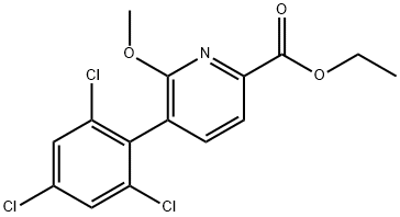 Ethyl 6-methoxy-5-(2,4,6-trichlorophenyl)picolinate Structure