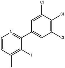 3-Iodo-4-methyl-2-(3,4,5-trichlorophenyl)pyridine Structure