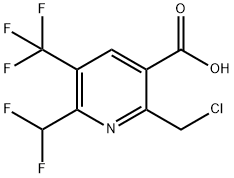 2-(Chloromethyl)-6-(difluoromethyl)-5-(trifluoromethyl)pyridine-3-carboxylic acid Structure