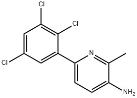 3-Amino-2-methyl-6-(2,3,5-trichlorophenyl)pyridine Structure