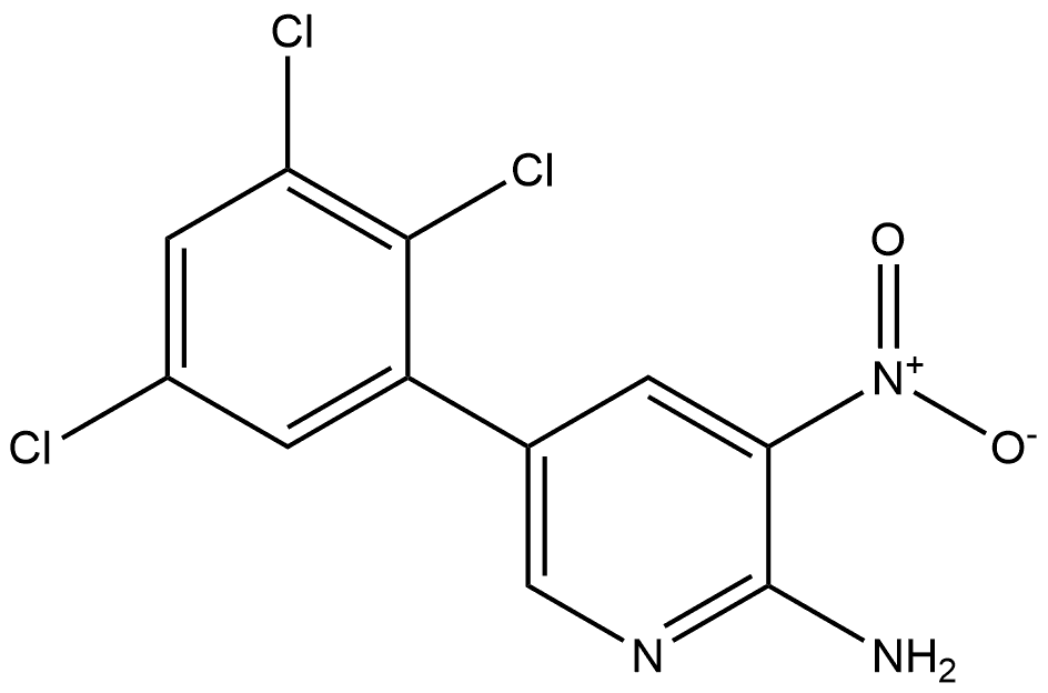 3-nitro-5-(2,3,5-trichlorophenyl)pyridin-2-amine Structure