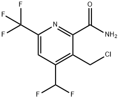 3-(Chloromethyl)-4-(difluoromethyl)-6-(trifluoromethyl)pyridine-2-carboxamide Structure