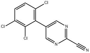 2-Cyano-5-(2,3,6-trichlorophenyl)pyrimidine Structure