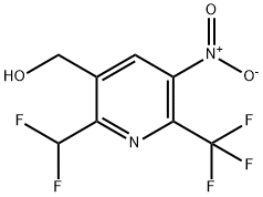 2-(Difluoromethyl)-5-nitro-6-(trifluoromethyl)pyridine-3-methanol Structure