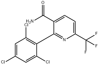 2-(2,4,6-Trichlorophenyl)-6-(trifluoromethyl)nicotinamide Structure