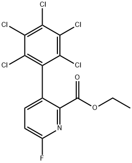 Ethyl 6-fluoro-3-(perchlorophenyl)picolinate Structure