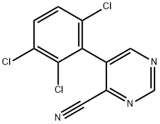 4-Cyano-5-(2,3,6-trichlorophenyl)pyrimidine Structure