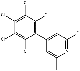 2-Fluoro-6-methyl-4-(perchlorophenyl)pyridine Structure