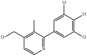 4-(Chloromethyl)-3-methyl-2-(3,4,5-trichlorophenyl)pyridine Structure