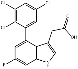 6-Fluoro-4-(2,3,5-trichlorophenyl)indole-3-acetic acid Structure