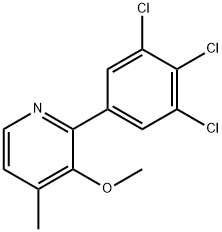 3-Methoxy-4-methyl-2-(3,4,5-trichlorophenyl)pyridine Structure