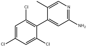 2-Amino-5-methyl-4-(2,4,6-trichlorophenyl)pyridine Structure