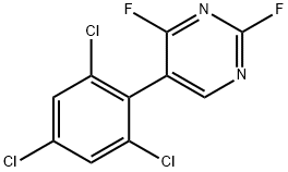 2,4-Difluoro-5-(2,4,6-trichlorophenyl)pyrimidine Structure