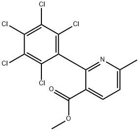 Methyl 6-methyl-2-(perchlorophenyl)nicotinate Structure