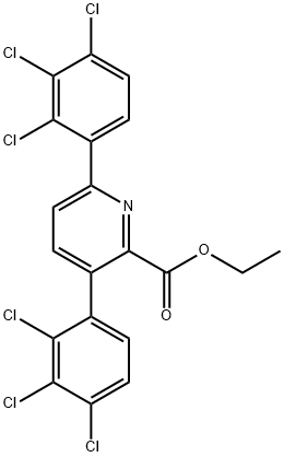 Ethyl 3,6-bis(2,3,4-trichlorophenyl)picolinate Structure